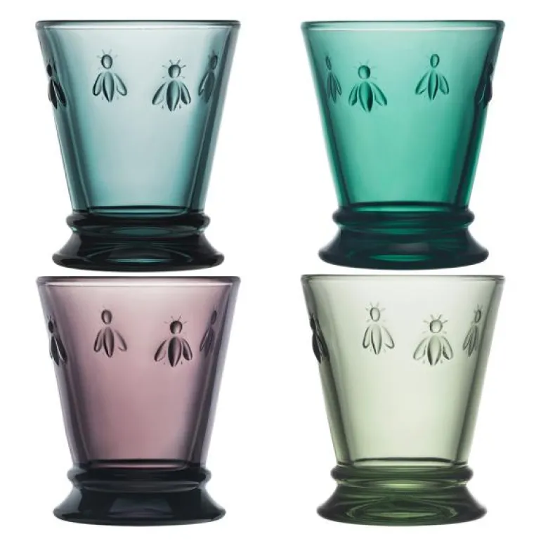 Abeille vannglass 26 cl 4 stk assorterte farger