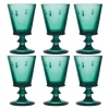 Abeille vinglass 24 cl 6 stk smaragdgrønn