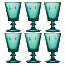 Abeille vinglass 24 cl 6 stk smaragdgrønn