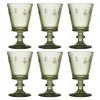 Abeille vinglass 24 cl 6 stk olivengrønn
