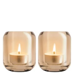 Acorn telysholder 2 stk amber