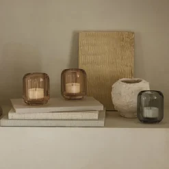 Acorn telysholder 2 stk amber