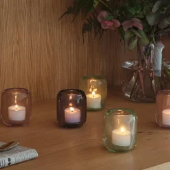 Acorn telysholder 2 stk rose