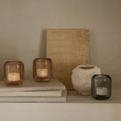 Acorn telysholder 2 stk stone