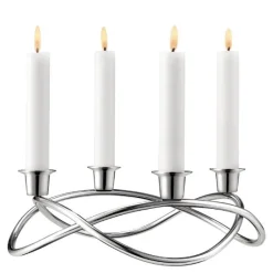 Adventsstake 26 cm sølv blank