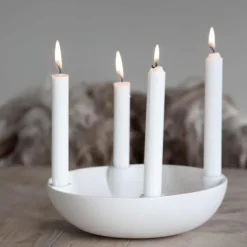 Adventstake 25 cm hvit