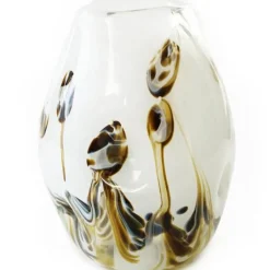 After Rain vase 28 cm hvit m/dekor