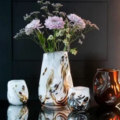 After Rain vase 12 cm hvit m/dekor