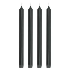 Aia kronelys 30 cm 4 stk svart