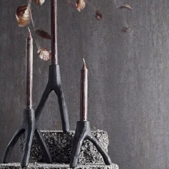 Aion lysestake 22 cm svart