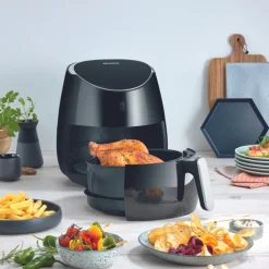 Airfryer 2000W 5L svart/sølv