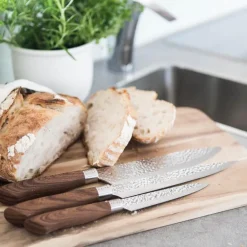 Akira knivsett 3 stk med brunt håndtak