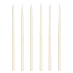 Altri kjertelys 30 cm 6 stk cream