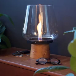 Amaryllis bordlykt 25 cm eik