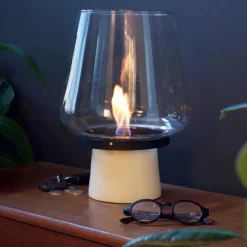 Amaryllis lykt raw 25 cm grå