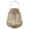 Amas lanterne bambus/glass 29x35 cm natur