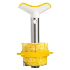 Ananasskjærer og deler hvit/gul rustfri