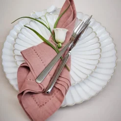 Angela tøyserviett 45x45 cm lyserød