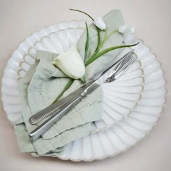 Angela tøyserviett 45x45 cm støvet grønn