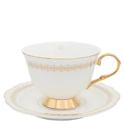 Anima Gemella kopp og tallerken hvit