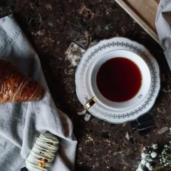 Anima Gemella kopp og tallerken hvit