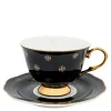 Anima Gemella Nero kopp og tallerken svart