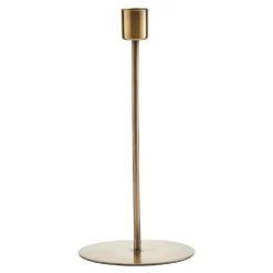 Anit lysestake 20 cm antikk messing