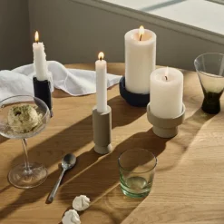 Anker lysestake 8x6 cm sand