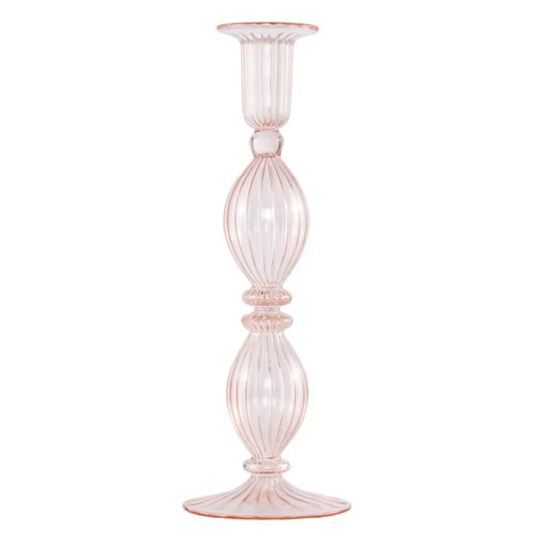 Anna lysestake 25 cm peach