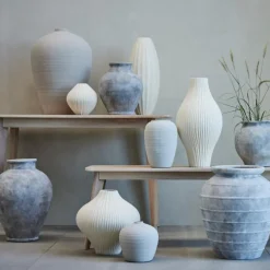 Anna potteskjuler 25,5 cm antikk grå