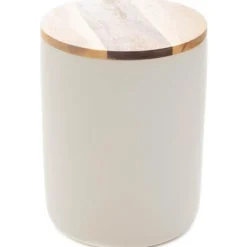 Anne porselenskrukke m/lokk stor 17x12 cm hvit