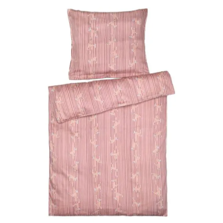 Apekatt Junior sengetøy 100x140 cm rosa