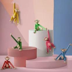 Apekatt mini 9,5 cm rosa