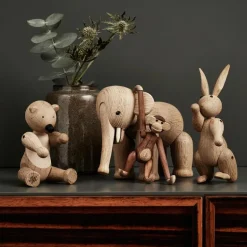 Apekatt teak/limba 9,5 cm