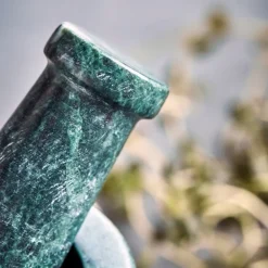 Arb morter med støter 7,8x10 cm mørk grønn