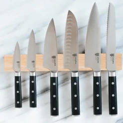 Asama kokkekniv 20 cm svart/sølv