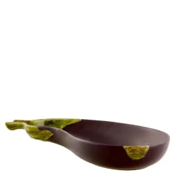 Aubergine fat 24,5 cm lilla/grønn