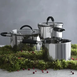 Backaryd kjelesett med glasslokk 3 deler 1+2+3L