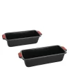 Bake It brødform 30x15 cm 2 stk svart/rød