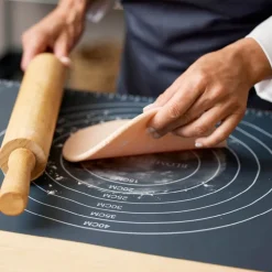 Bakematte med mål 45x60 cm silikon grå