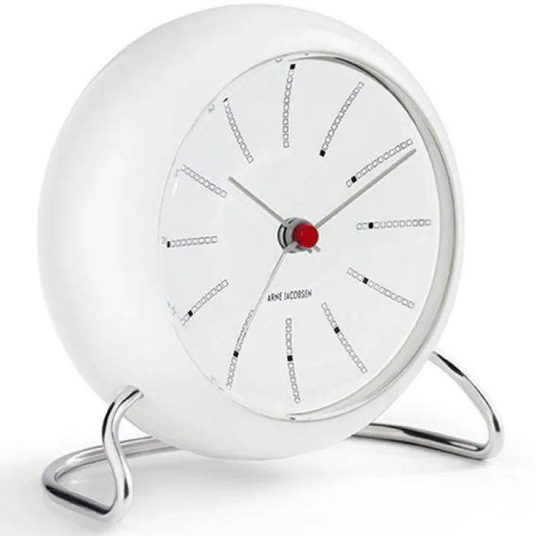 Bankers vekkeklokke hvit