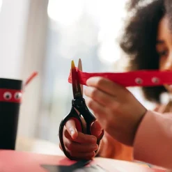 Barnesaks 8+ år 15 cm flerfarget rød