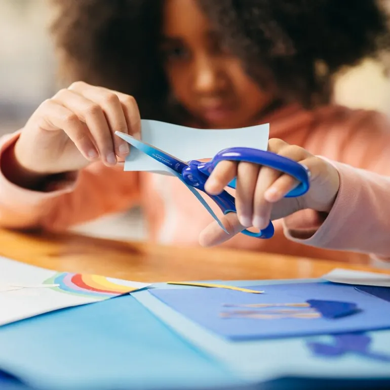 Barnesaks venstre 8+ år 15 cm flerfarget blå