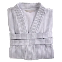Bath Collection badekåpe S/M powder blue stripes