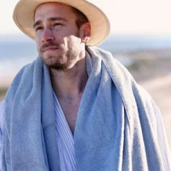 Bath Collection håndkle 70x140 cm powder blue