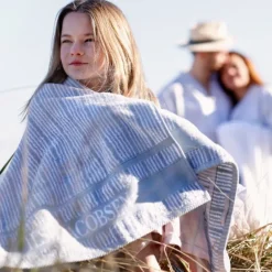 Bath Collection håndkle 70x140 cm powder blue stripes