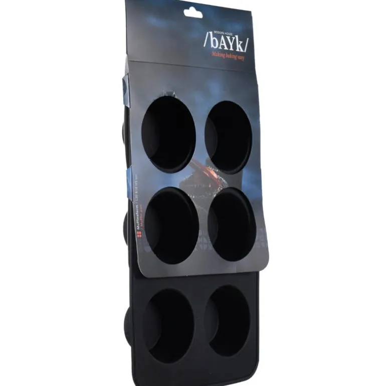 bAYk muffinsform 6 rom svart