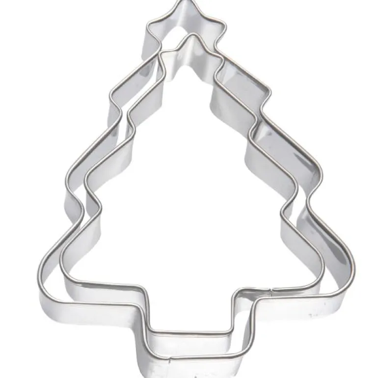 bAYk pepperkakeform 2 stk juletre sølv