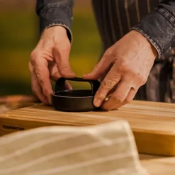 BBQ by Hellstrøm burgerpresse 10,5 cm svart