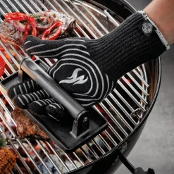 BBQ grillhanske 16,7x30,8 cm svart